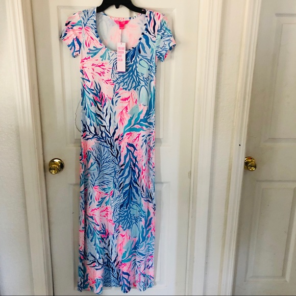 Lilly Pulitzer Dresses & Skirts - NWT LILLY PULITZER wynne maxi dress crew blue XXS